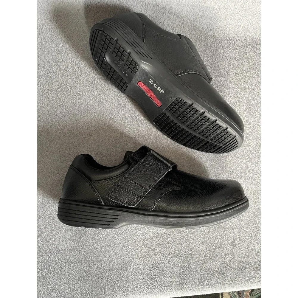 Orthofeet 510 Shoes Mens Size 12 XX-Wide Black Leather Orthopedic Comfort New!